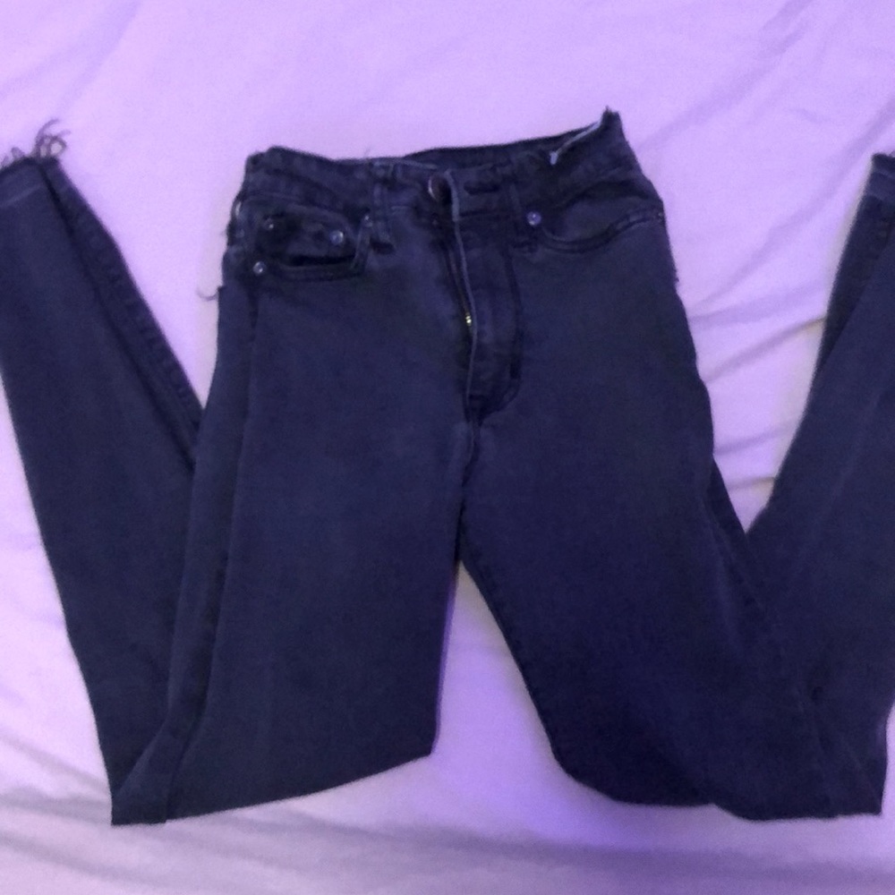 black ripped jeans